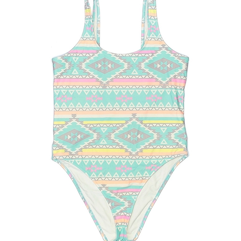 chubbies Pastel Aztec One-Piece Swimsuit in Mint, Pink, Yellow